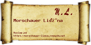 Morschauer Liána névjegykártya